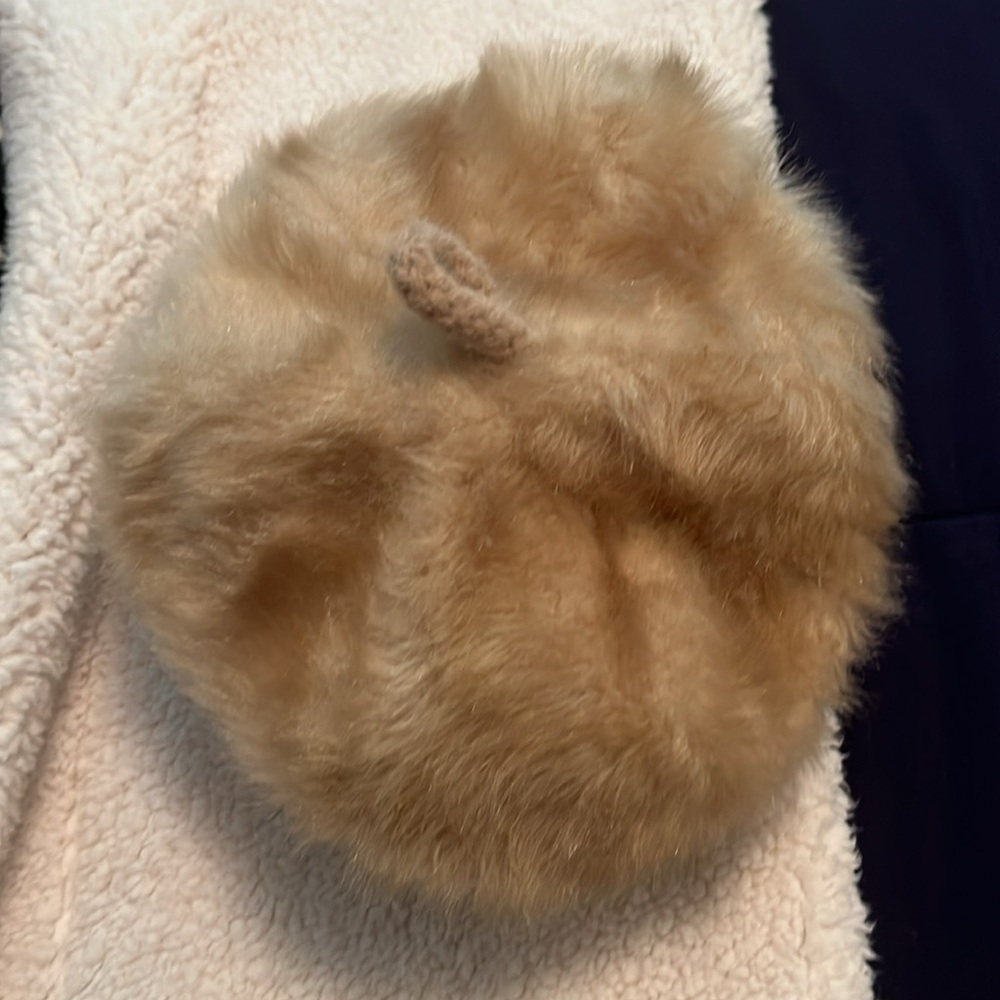 Elegant Tan Faux Fur Women's Hat - Picture 3 of 3